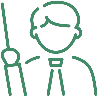 マンツーマンの授業風景イラスト