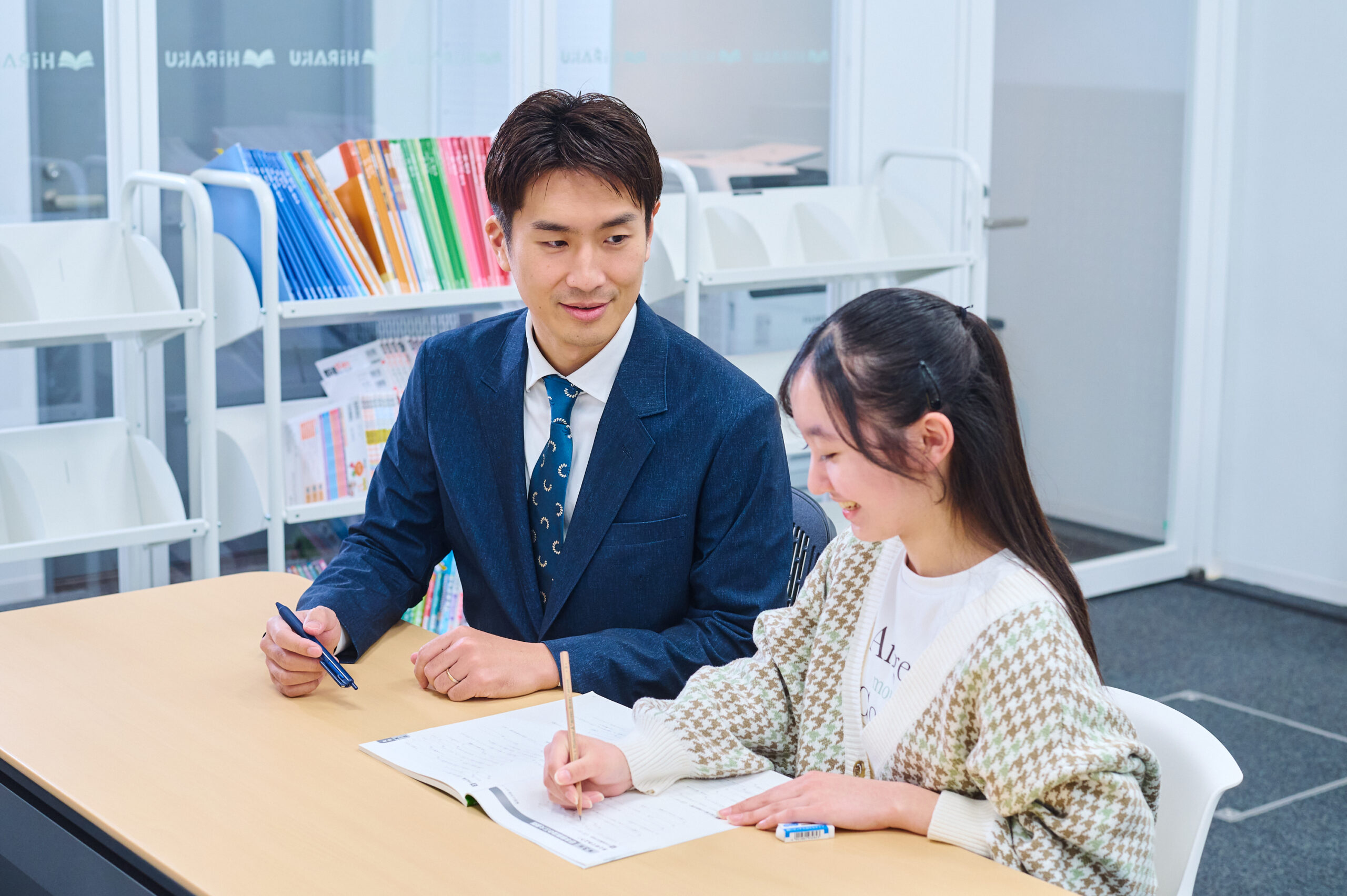 HiRAKUの完全マンツーマン授業の様子